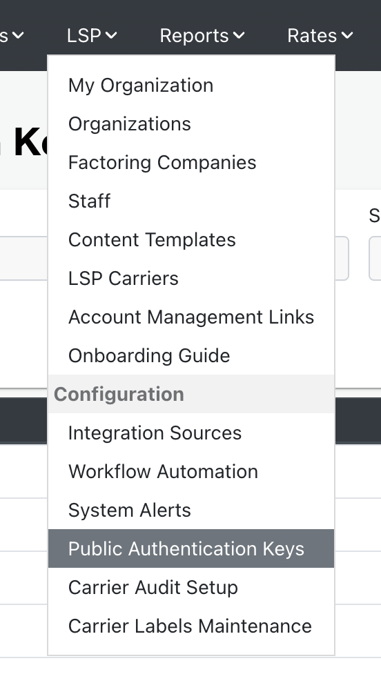 tai tms create public auth key