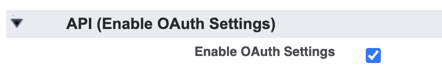 salesforce enable OAuth settings