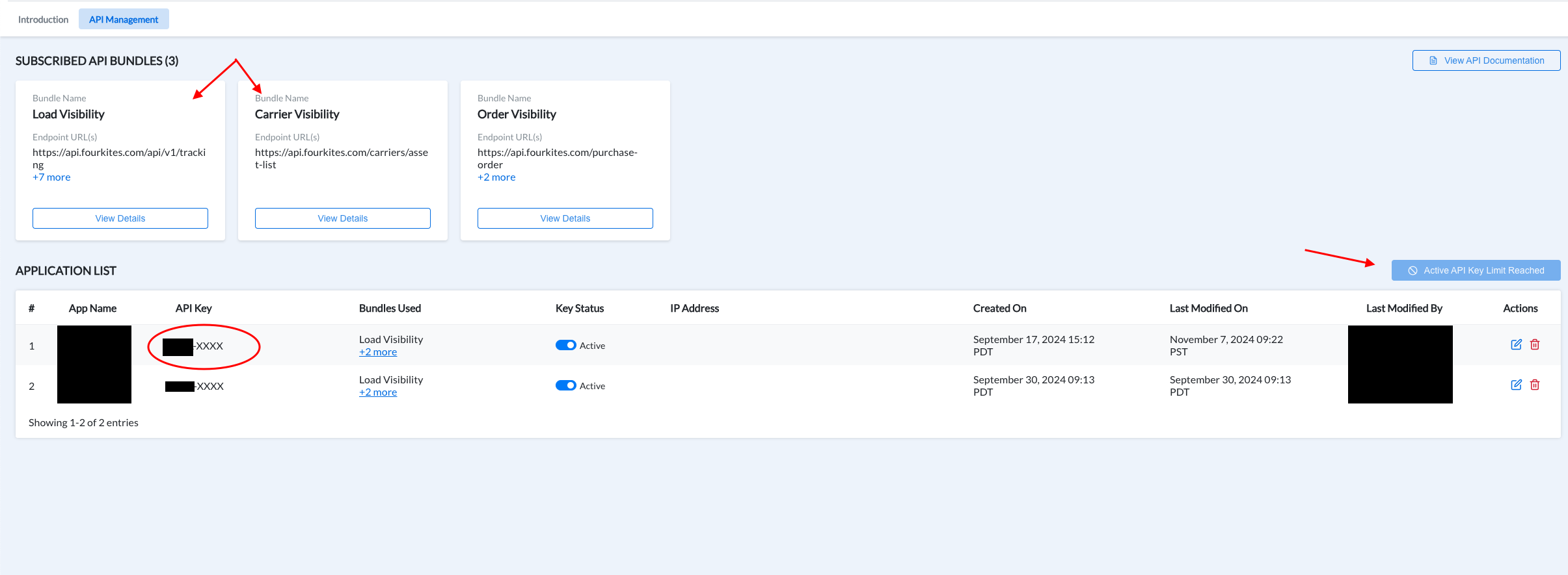 four kites api key creation