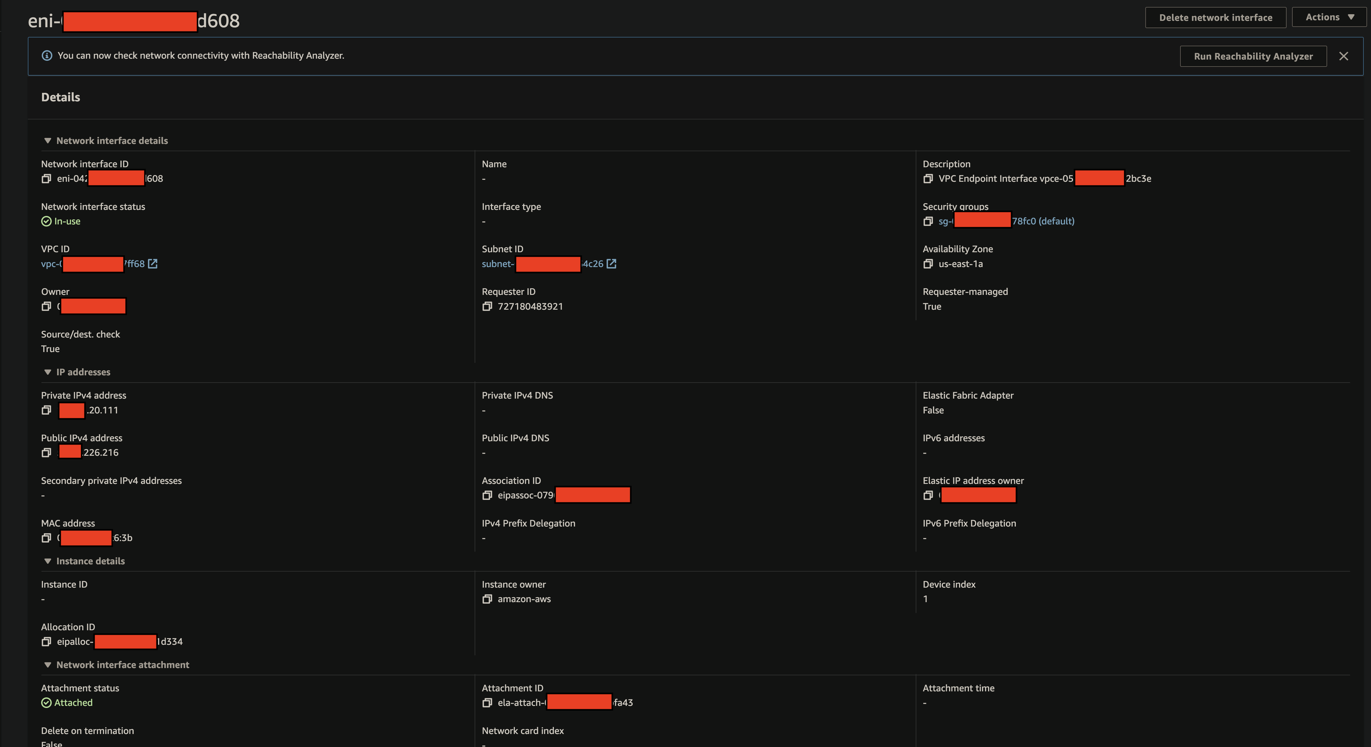 AWS Transfer Network Interface